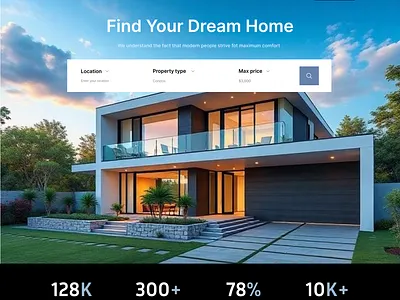 Real Estate Website Design 3d branding ui