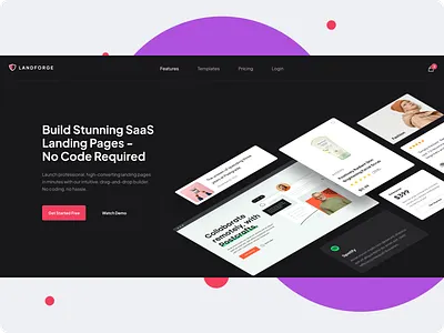 Landforge - Copilot to build SaaS Pages landing page saas ui ux website