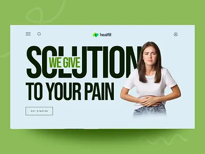 Pain Relief website Animation branding creative design graphic design modern pain pain relief website