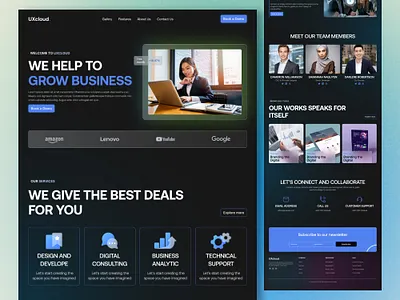 Digital Agency Website UI/UX Design figma ui ui design uiux design user interface design website design