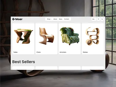 Futuristic Furniture Shop — E-Commerce UX/UI Concept design dribbbleportfolio ui ux ux research webdesign website