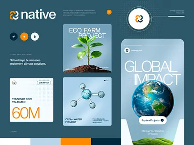 Native Climate Branding brand identity branding design graphic design halo lab identity logo logo design logotype