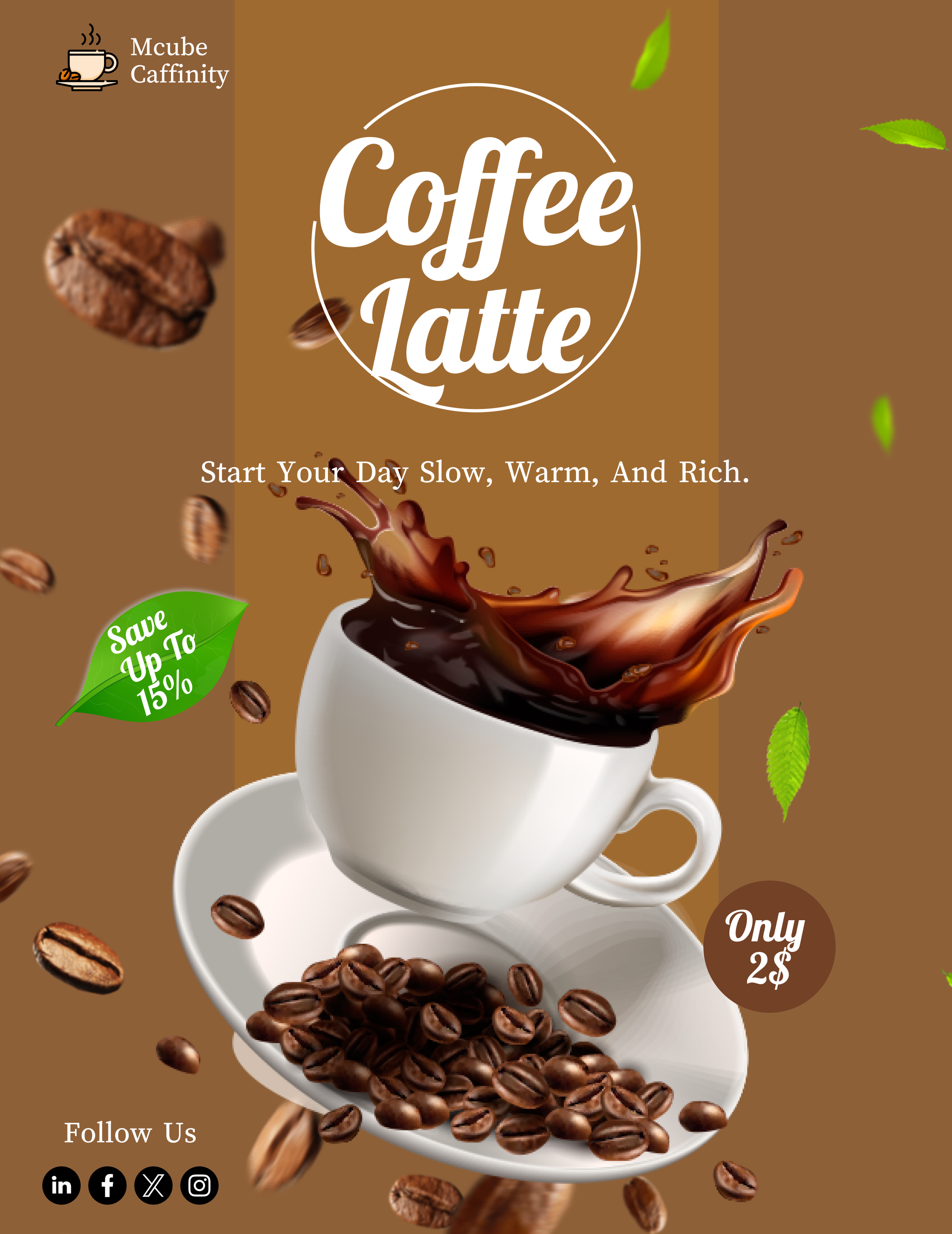 Coffee Poster Design 3d animation barista art branding design figma graphic design illustration logo motion graphics ui website