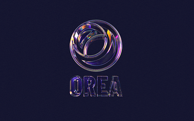 Iridescent Exploration Orea Logo 3d branding design graphic design illustration illustrator iridescent logo typography ui ux vector