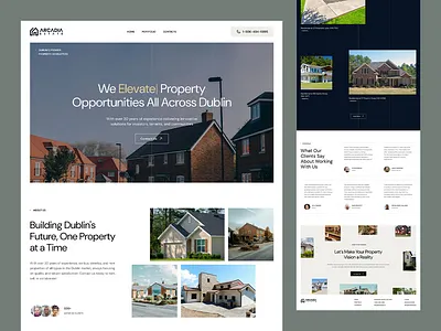 Property Investment Landing Page Design branding landing page logo web design