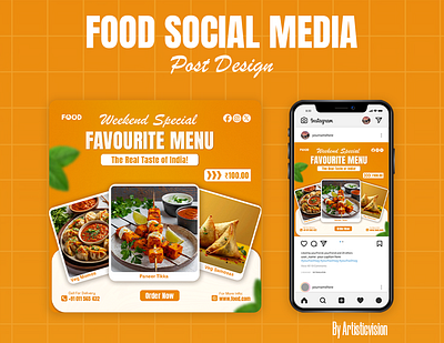 Social-media-post design -food-social-media-post design artisticvision