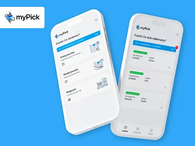 myPick - parcel app app branding courier delivery inpost packages parcel pick post ui ux website