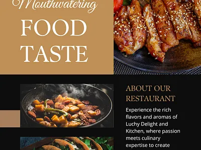 Luchy delight & kitchen business flyer & Branding flyer layout design