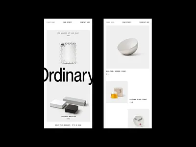 Ordinary — pt.05 concept flat interface layout mobile typography ui ux web design website