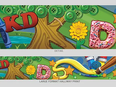 KD Academy Art With AI Renders One ai prompt branding childrens design digital painting education graphic design graphics illustration school theming wallcovering