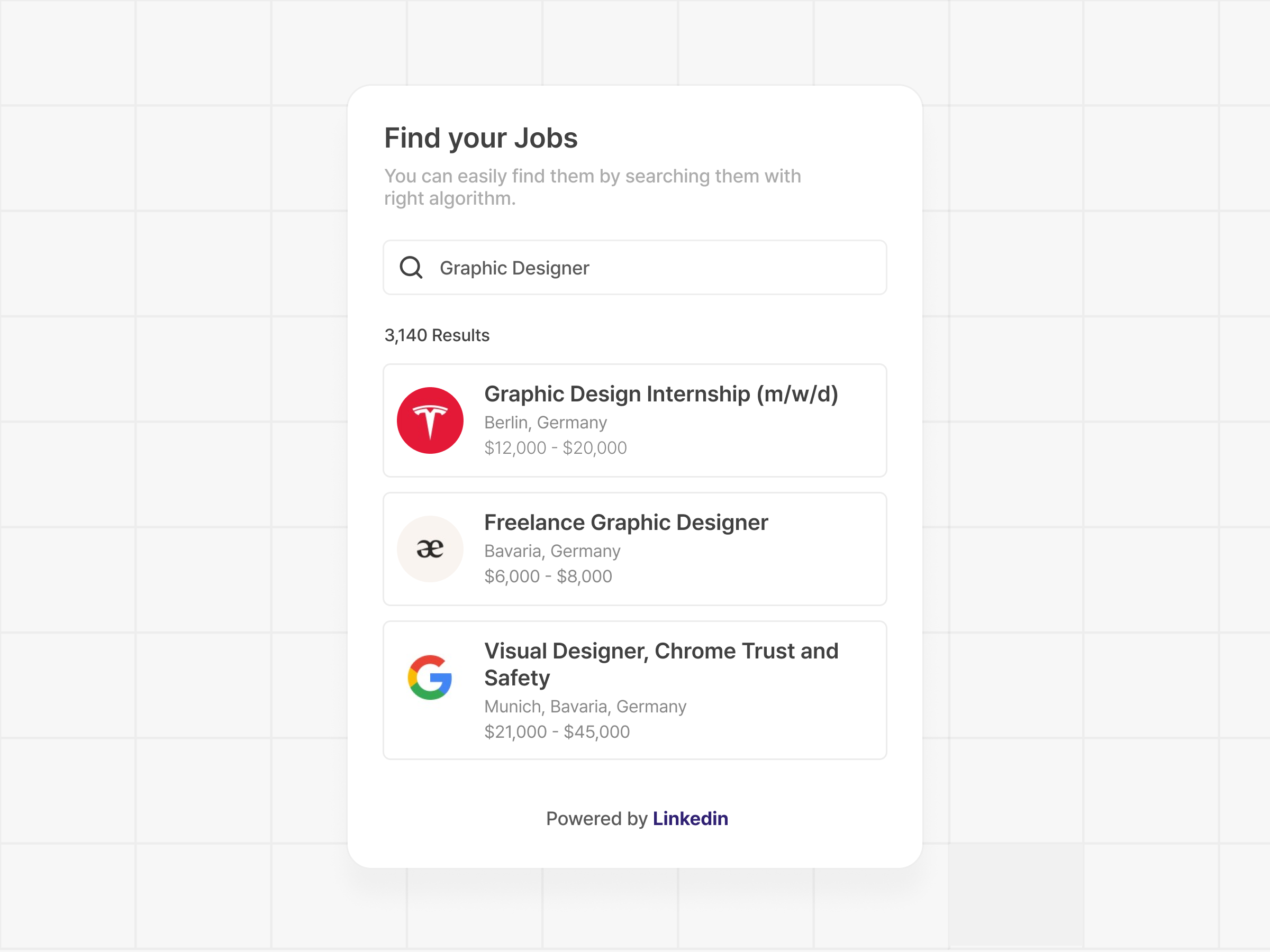 Job Finders Card begginer bento branding card cards graphic design job job finders landing page linkedin marketing product searchbar uiux