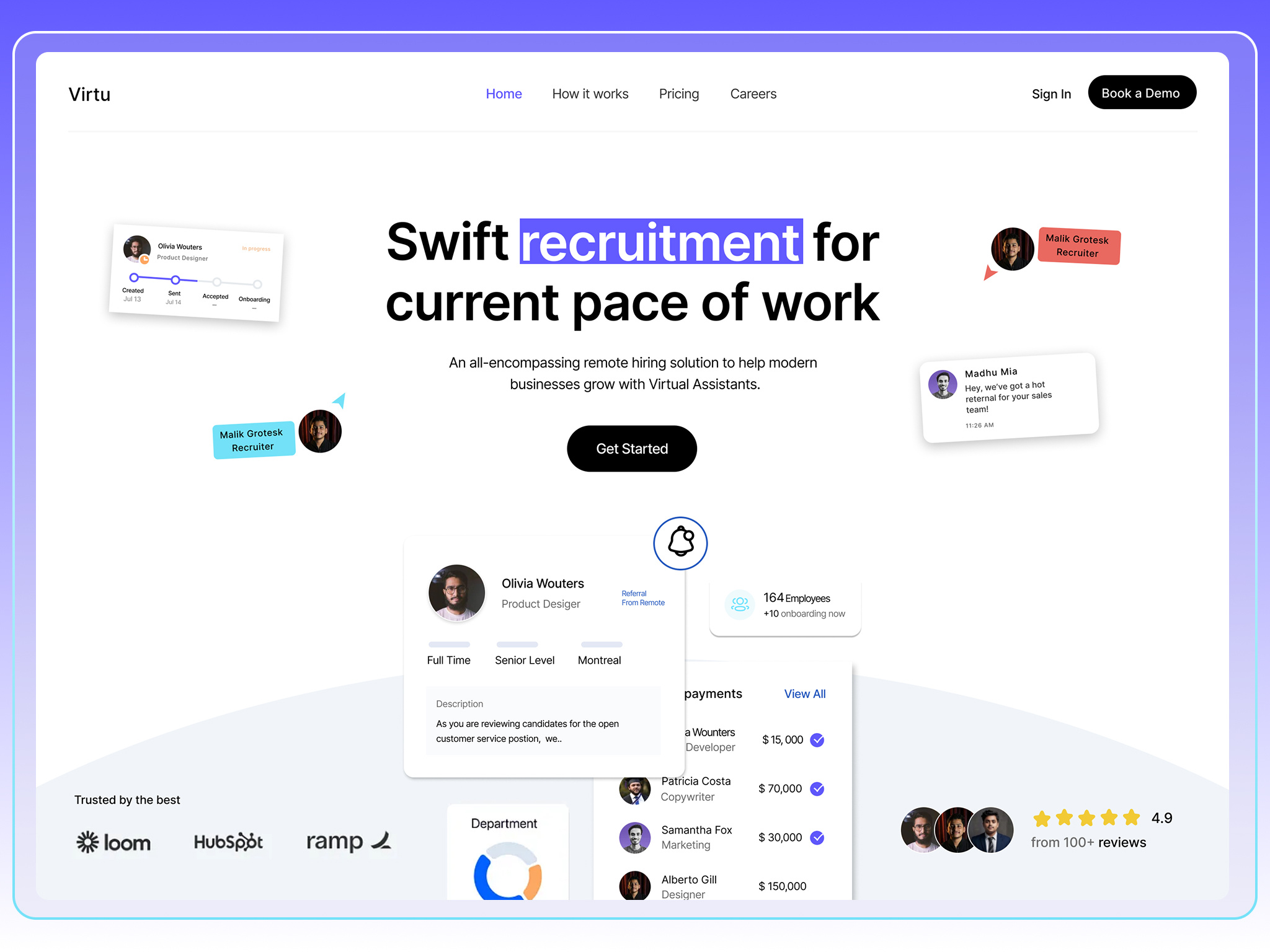 Recruitment Agency Landing Page 3d agency animation app branding design e commerce flat graphic design icon illustration logo minimal motion graphics typography ui ux vector web website