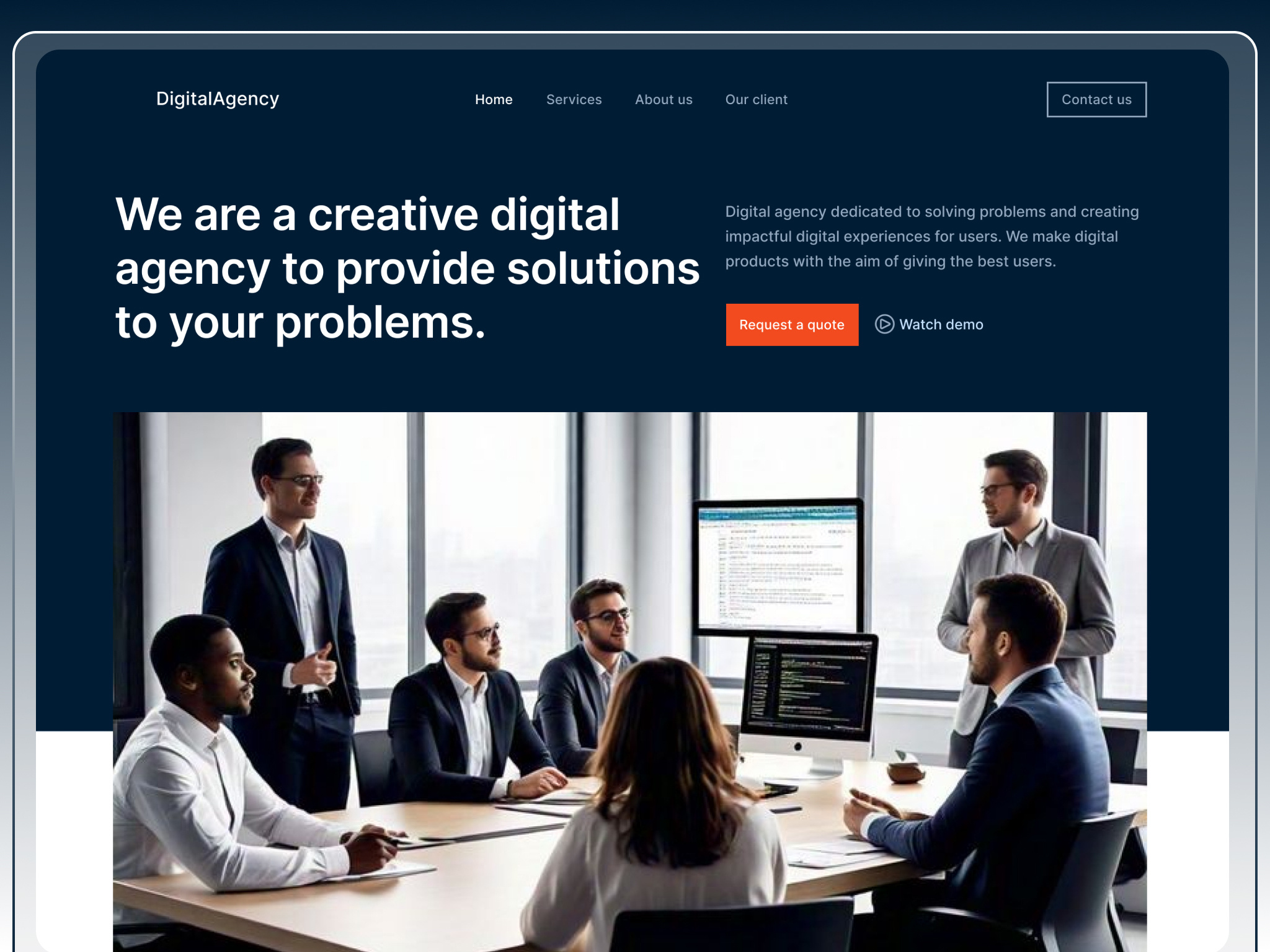 Agency Website Hero Section 3d agency animation app branding design e commerce flat graphic design icon illustration logo minimal motion graphics typography ui ux vector web website