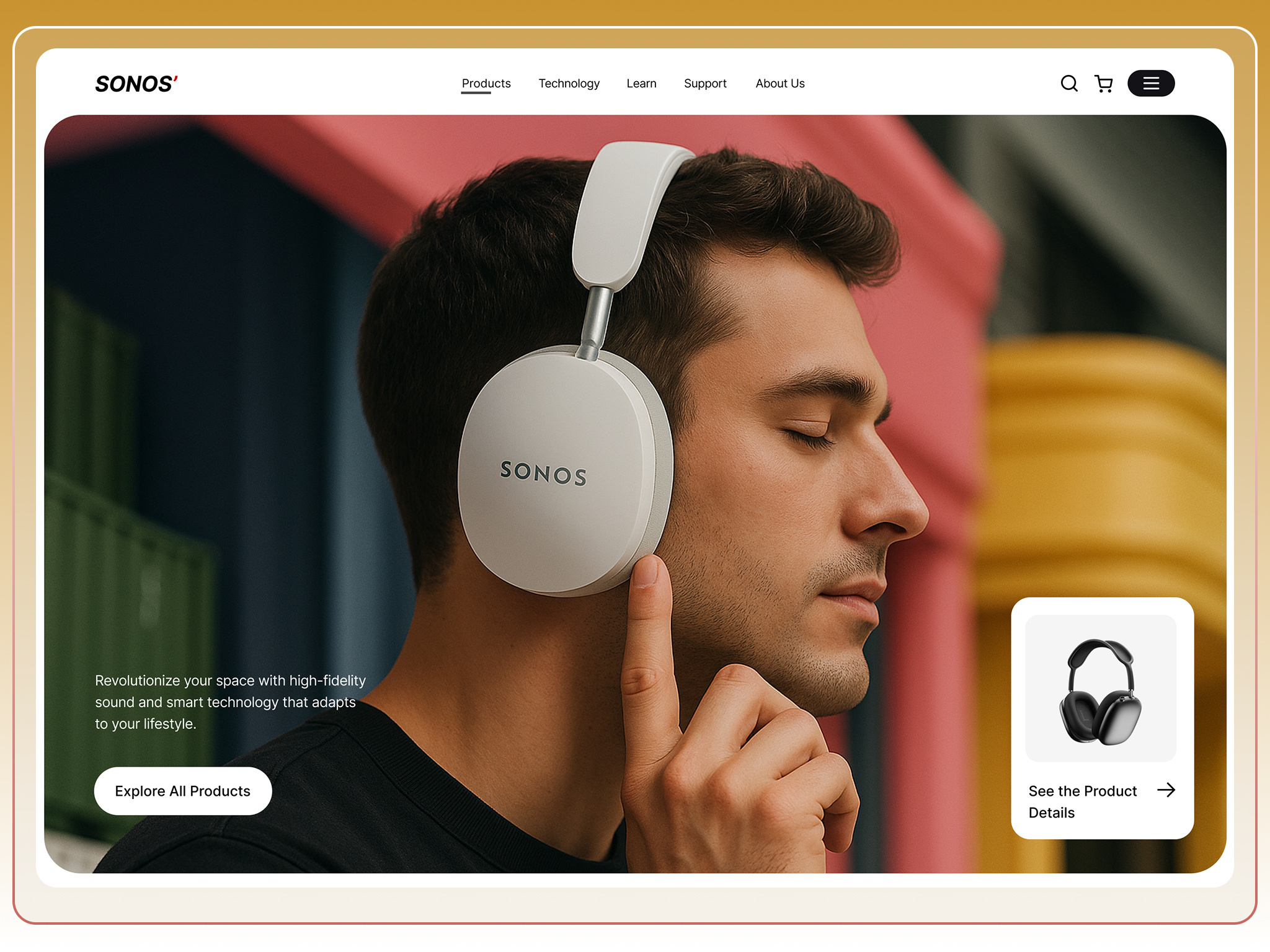 EarPods Website Hero Section animation app branding design flat graphic design illustration logo ui vector