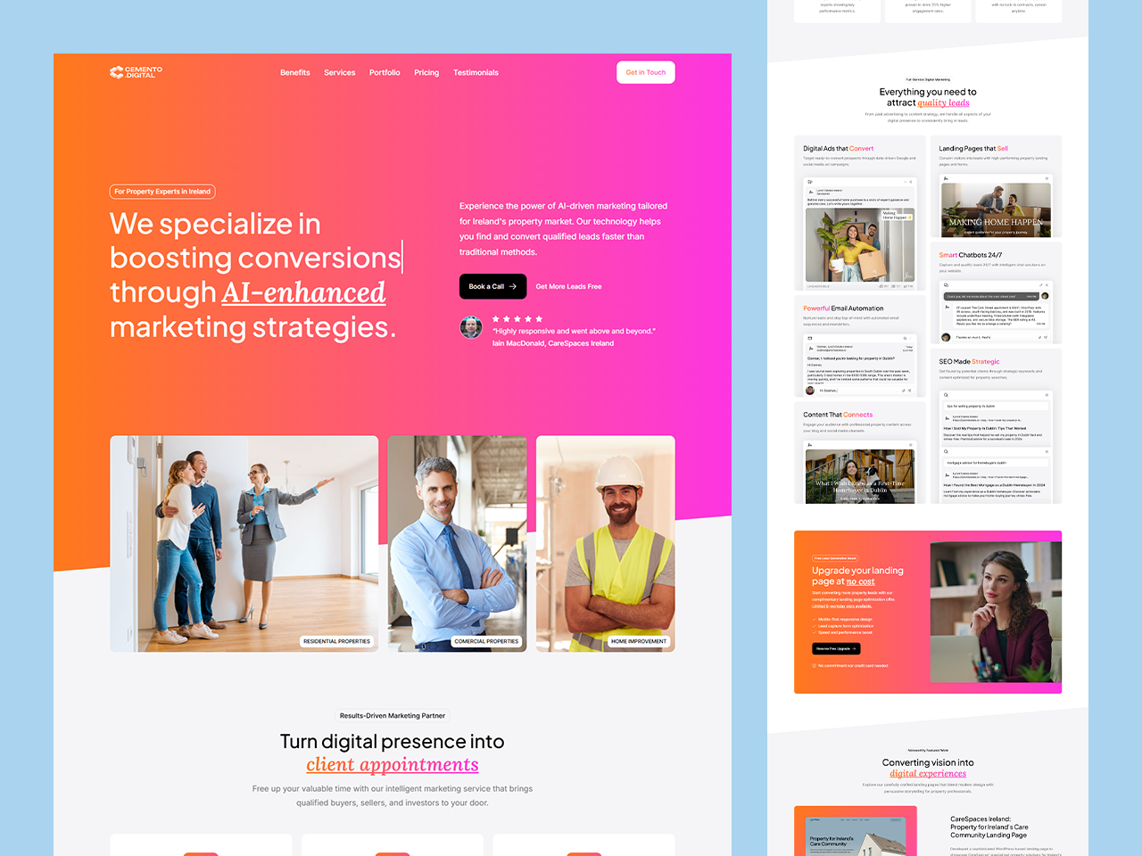 Productized Agency Landing Page agency branding design logo web design