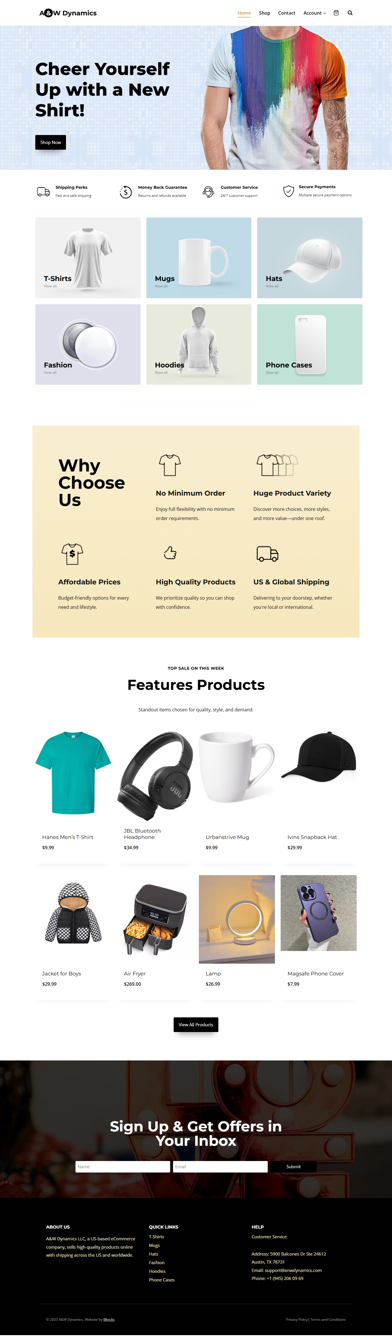 A&W Dynamics Website blincks branding design illustration logo ui ux web design web development website design website template website templates wordpress