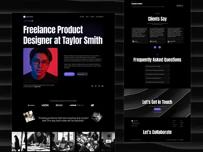 Freelance Product Designer Portfolio app ui case study design clean ui creative direction dark mode design portfolio design showcase digital product design figma design freelance work interaction design minimal design modern ui portfolio layout responsive design ui design ux design visual storytelling web design webflow designer