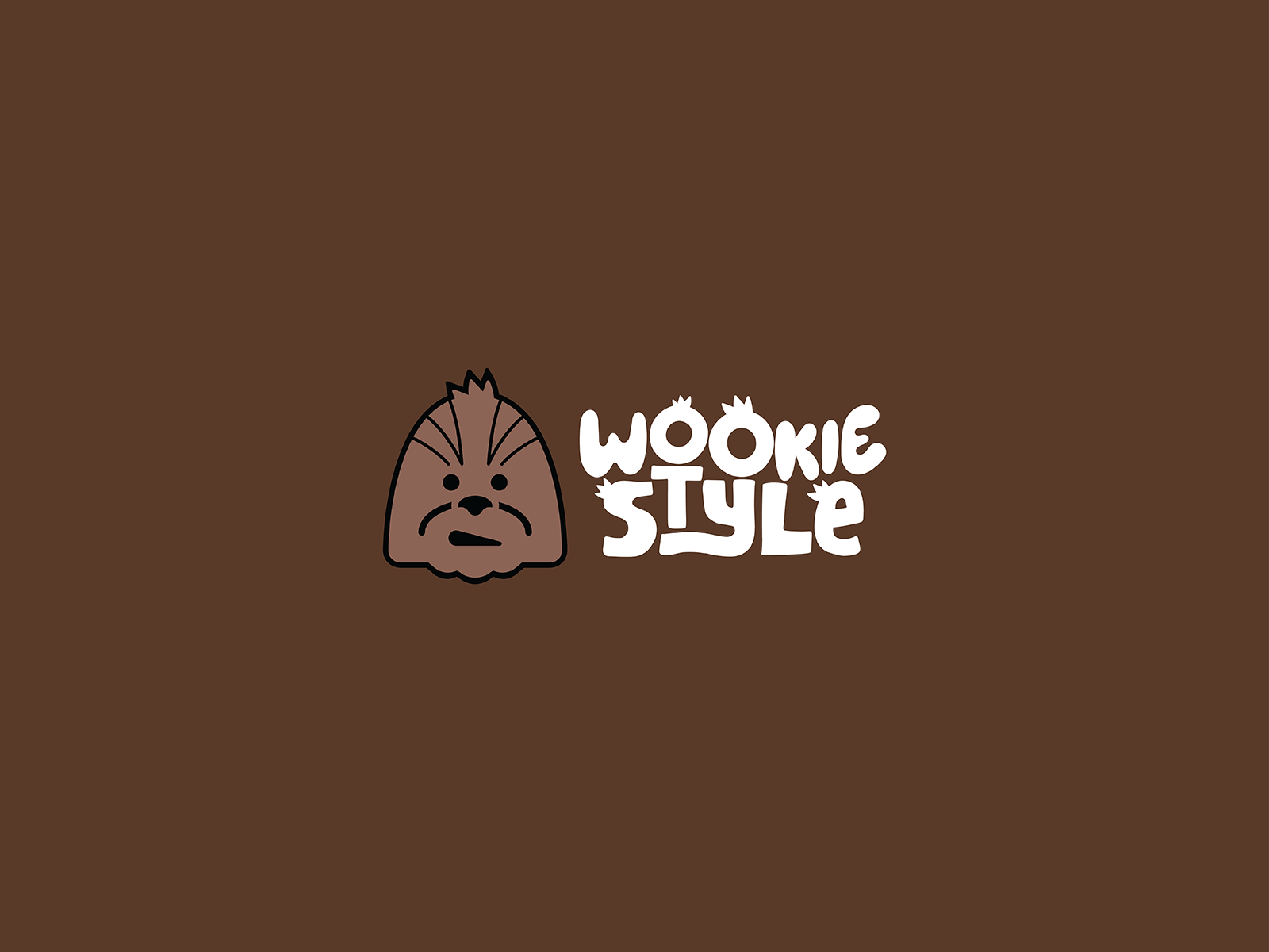 Wookie Style Store branding flat design logo minimal vector