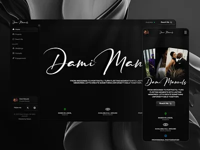 Photography Website Hero Built In Framer minimalist design