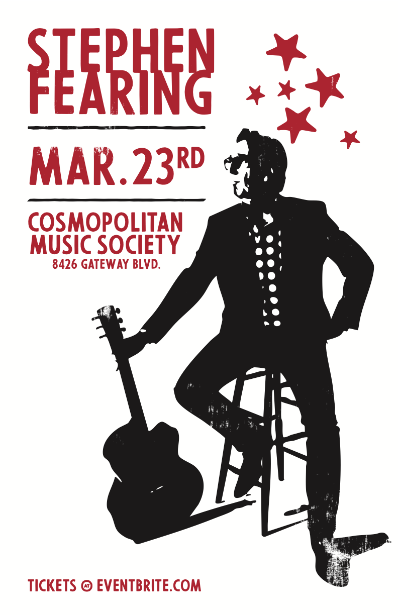 Stephen Fearing Concert Poster concert poster graphic design poster design