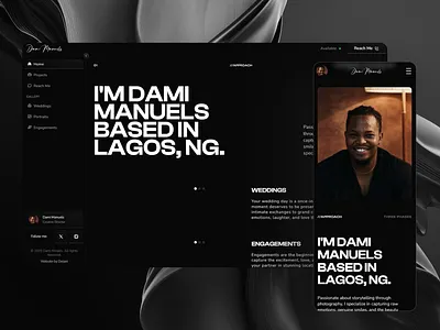 Photography Services Section In Framer landing page