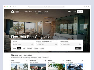 Al Villa - Hotel Page Design