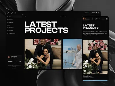 Photography Projects Section In Framer web development