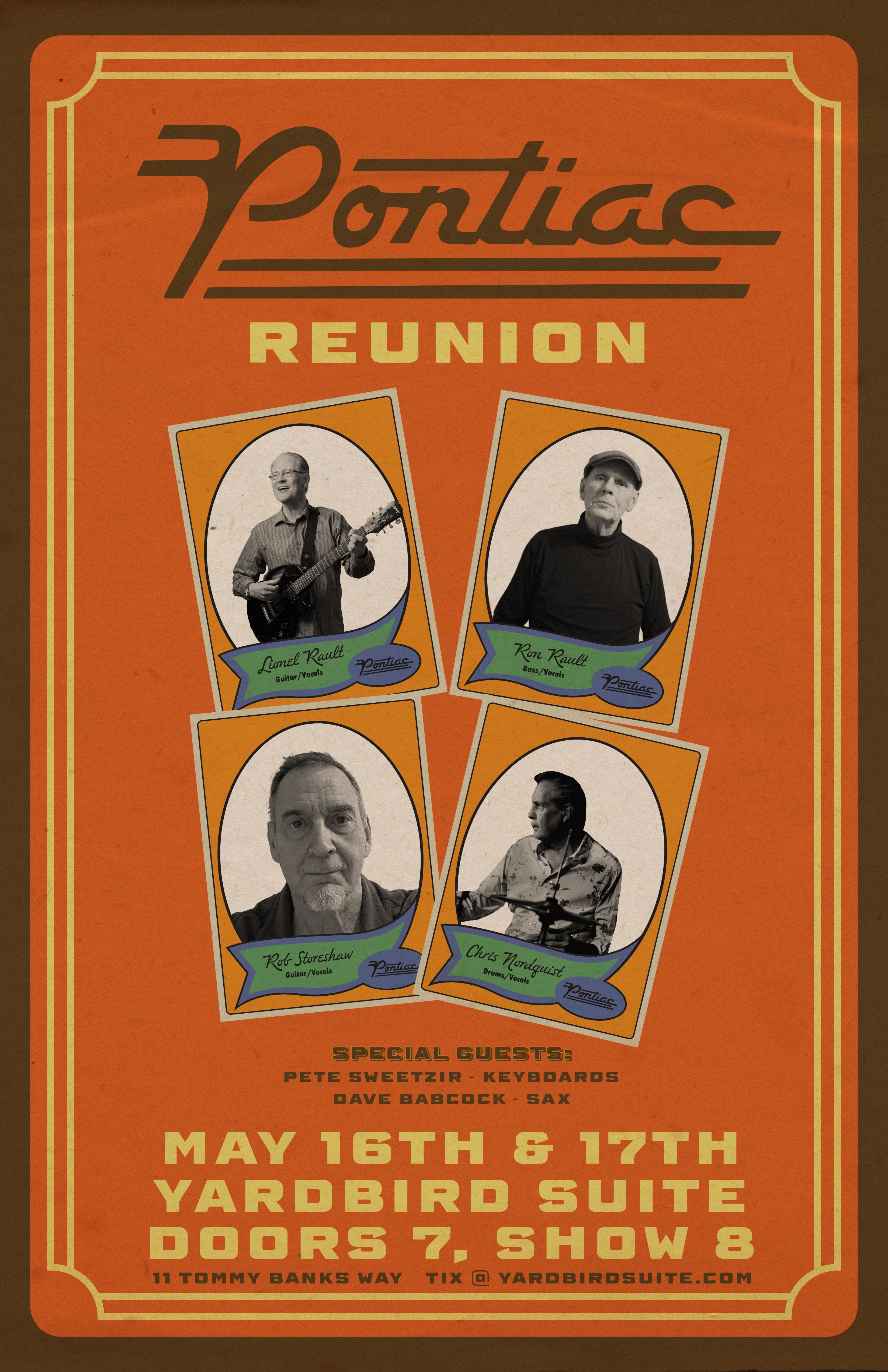 Pontiac Reunion Concert Poster concert poster graphic design poster design retro