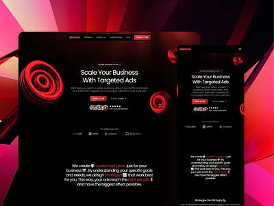 Digital Marketing Website Hero Section Built In Framer visual design