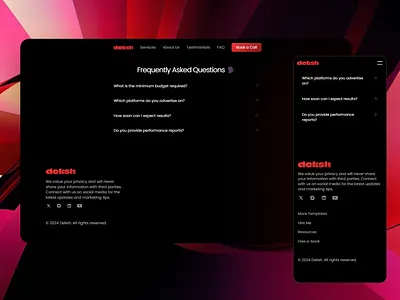 Digital Marketing Simple Footer Section In Framer marketing website