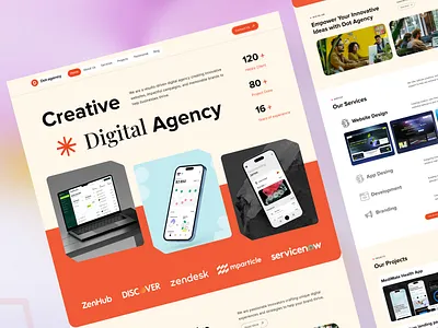 Dot agency - Digital Agency Landing Page branding design typography ui ux