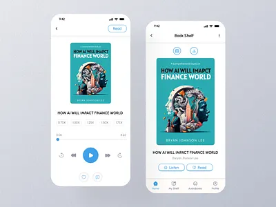 Audio Book Mobile App Ui app audio book audio book app audio book dashboard audio book design audio book details audio book experience audio book interface audio book mobile audio book option audio book page audio book screen audio book setting audio book ui audio book view audio book widget graphic design mobile screen ui