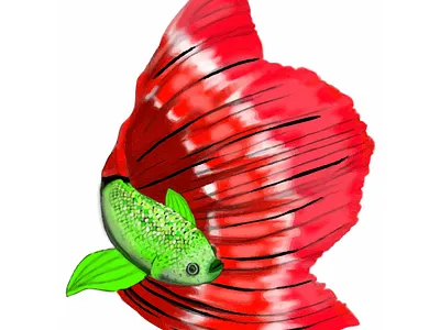 Beta Fish Vector illustration vector