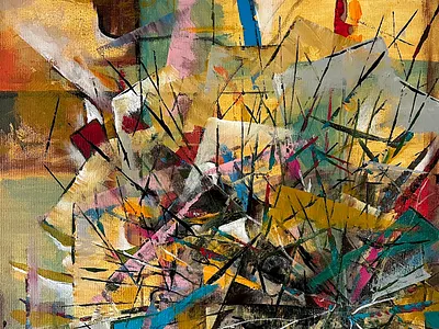 Kytice ..., akryl na plátně, 90 x 60 cm, 2025