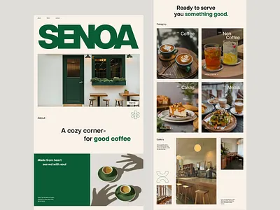 SENOA: Cafe Website figma food ui ux web