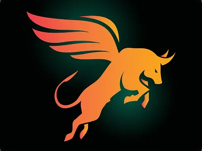 AeroBull logo bolddesign branding dribbble gradientlogo logodesign wingedbull