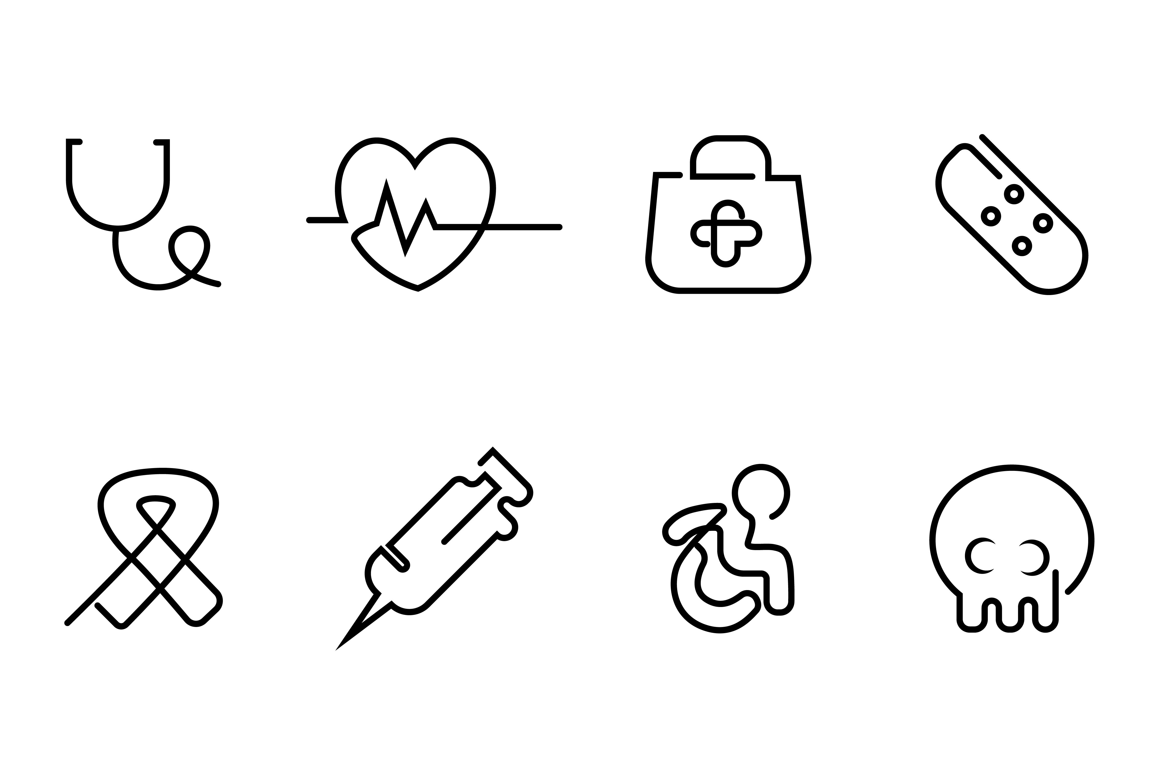 Example of Design Minimalist Line Art Icons