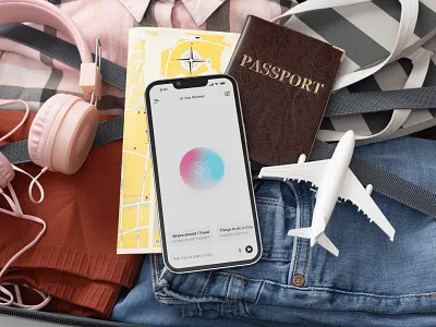 Wanderly - AI Trip Planner aidesign aiux minimaldesign mobileappdesign productdesign travelapp traveltech tripplanner uxui