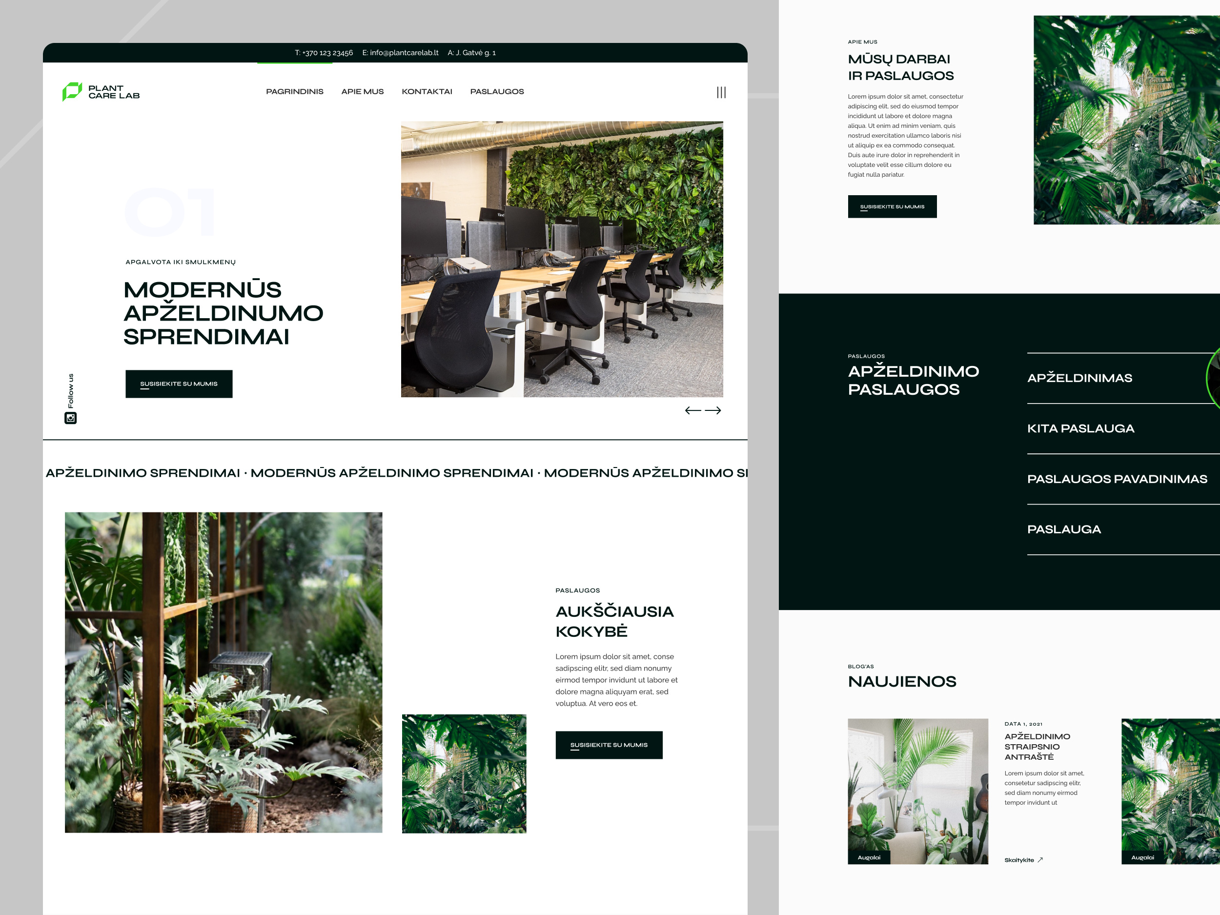 Example of Plant Care Lab – Branding & Web Design