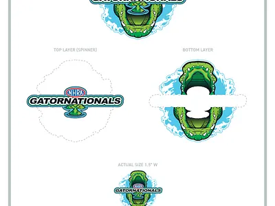 NHRA Gatornationals 2025 Spinner Hatpin branding design graphic design illustration logo vector