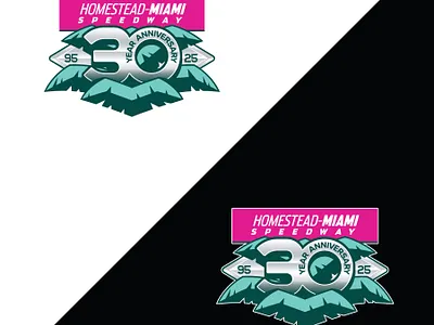 Homestead Miami Speedway 30th Anniv Logo Concepts branding design graphic design illustration logo typography vector