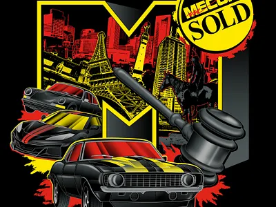 Mecum Auctions 2025 Indy Show Event Tee branding design graphic design illustration logo typography vector