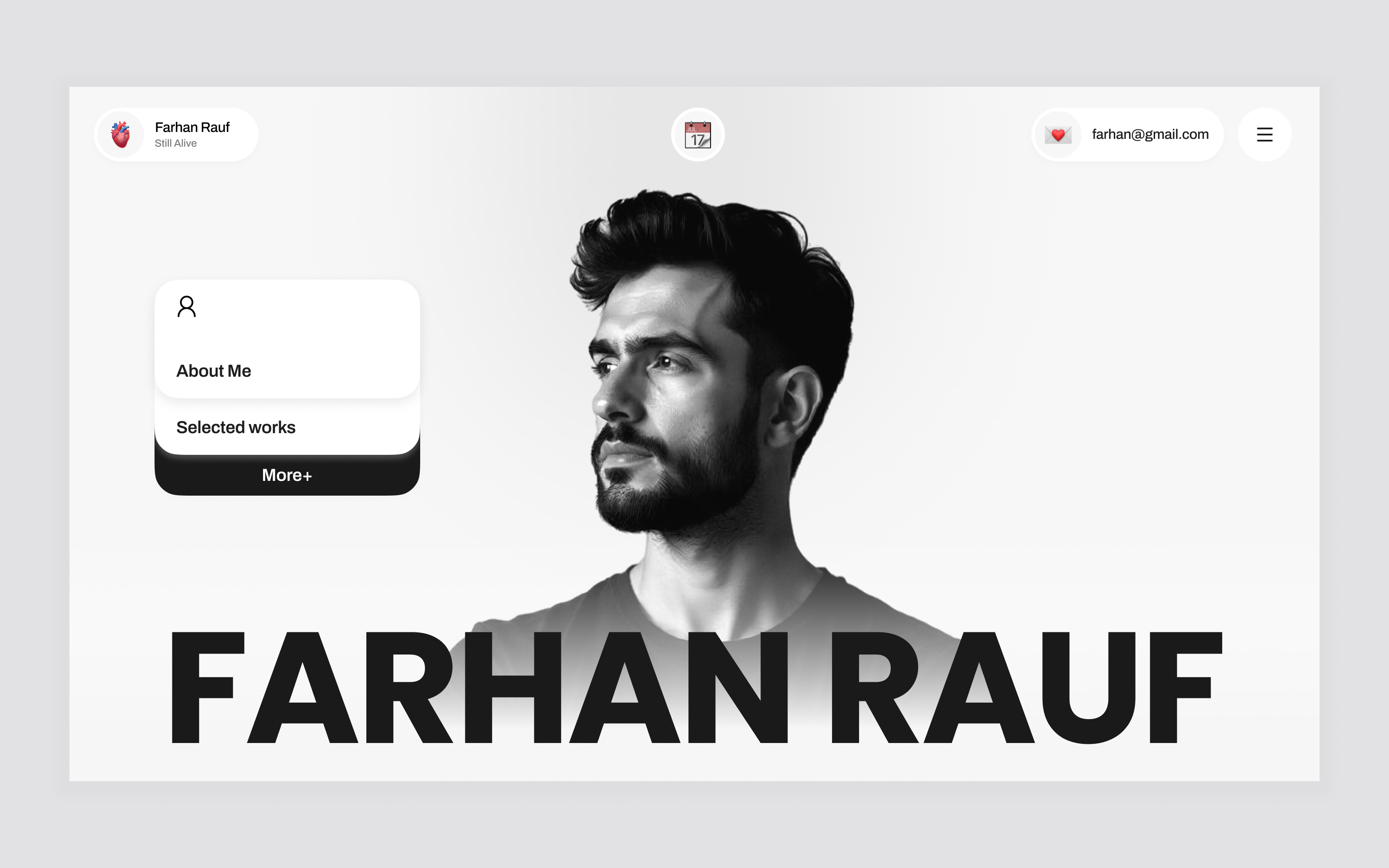 Personal Portfolio Website Design branding design digitaldesign ecommerce interface minimal portfolio ui uidesign ux web web design webdesign website