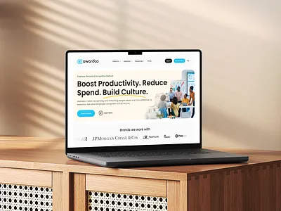Awardco Website Home page Redesign | Hero interface landing page product redesign service startup ui ux web