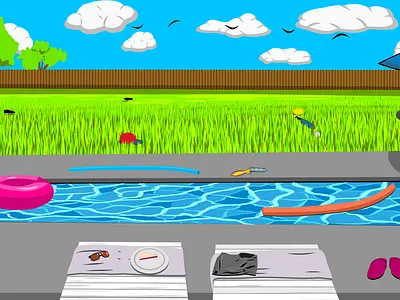 Pool Day Vector illustration vector