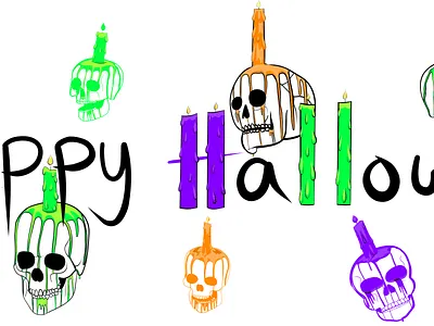 Skull Candle Halloween Vector illustration vector