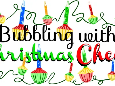 Bubbling with Christmas Cheer Vector illustration vector