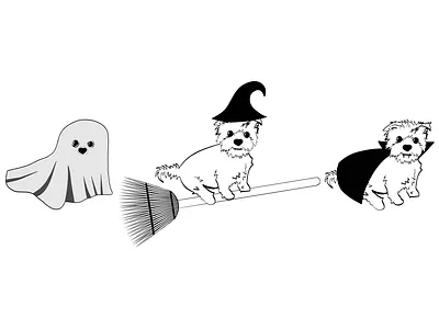 (Rumble) Maltese Halloween Vectors illustration vector