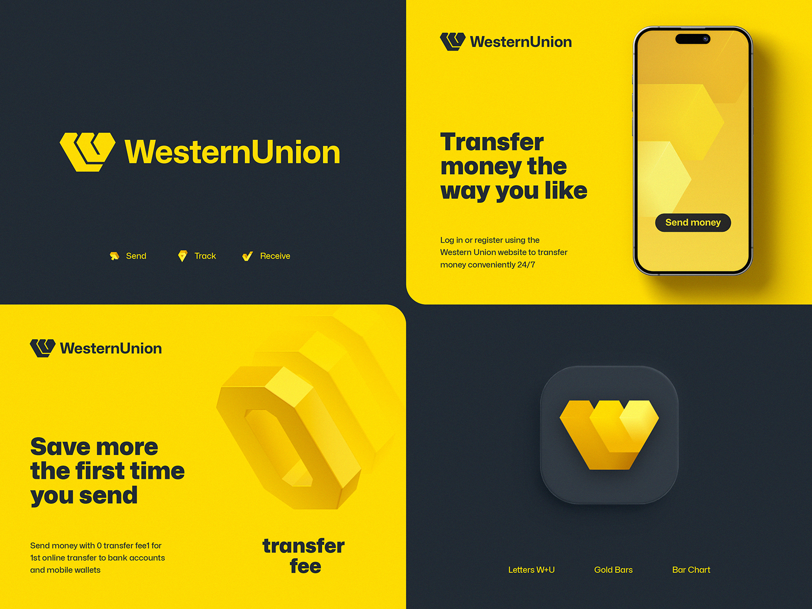 Western Union Logo Redesign Concept by Dmitry Lepisov for Lepisov Branding  on Dribbble