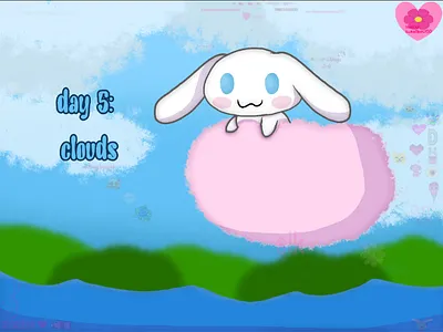 Maycean Day 5: clouds art tag digital art drawing fan art hello kitty illustration sanrio